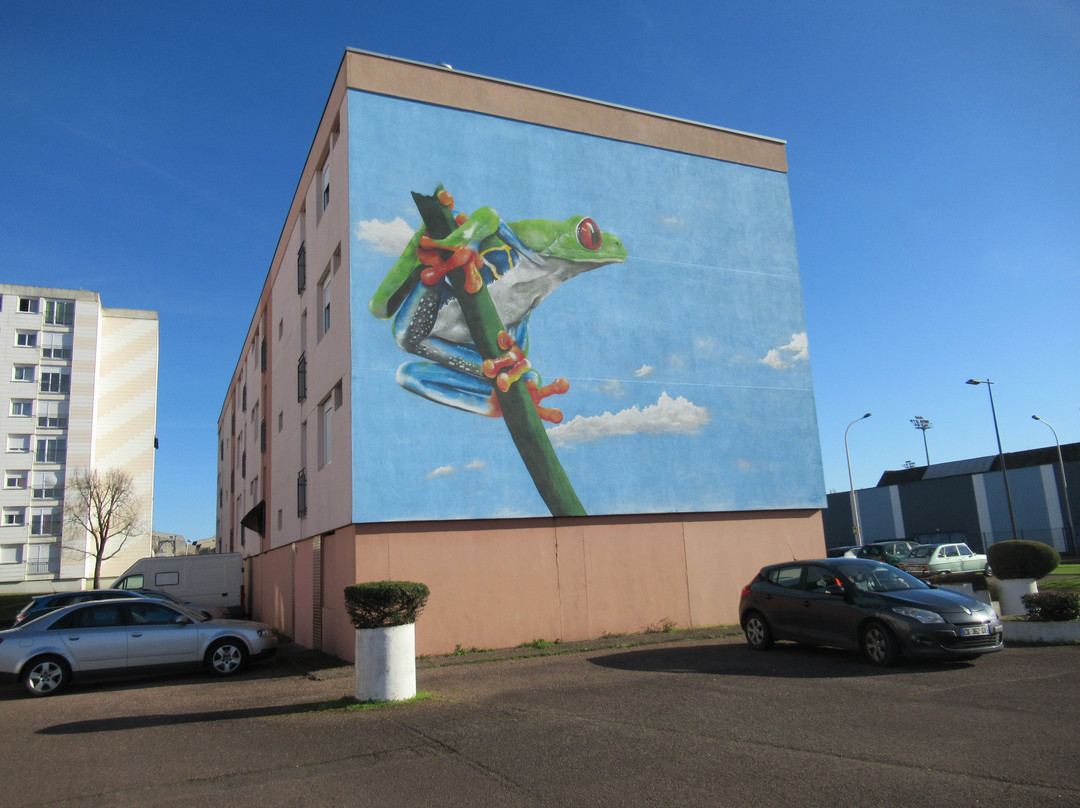 Fresque "Une grenouille aux Courlis"