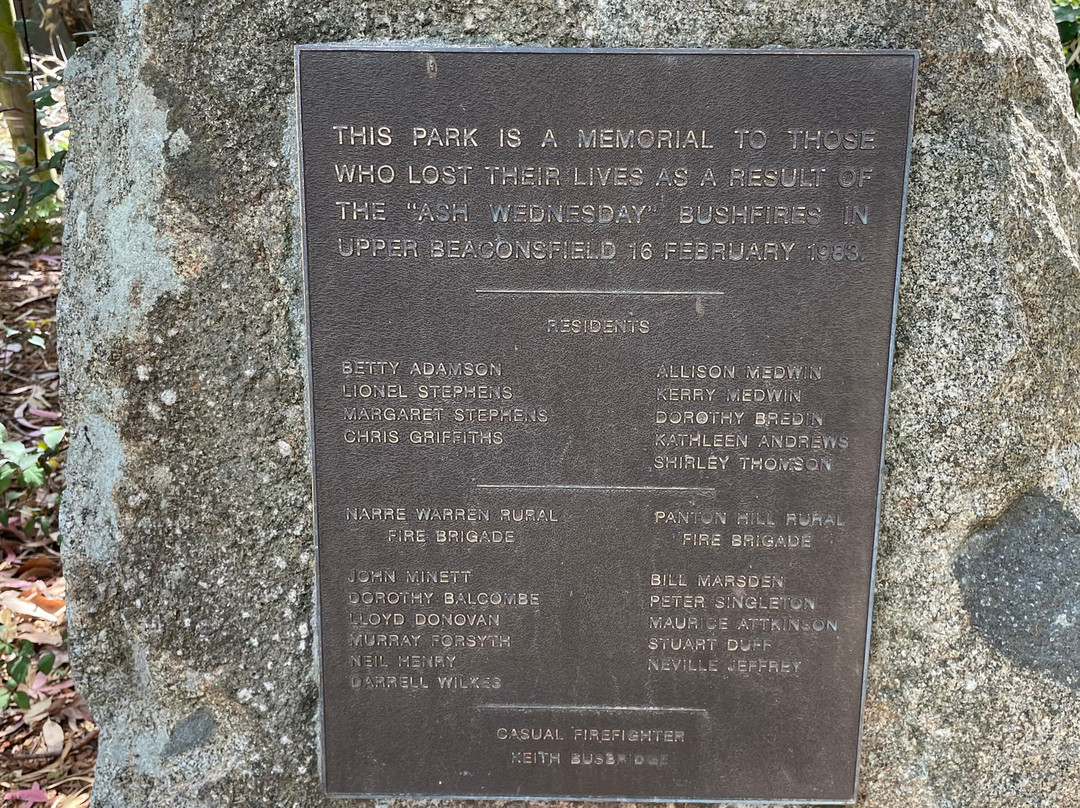 Ash Wednesday Memorial Park-Beaconsfield Upper必去景点