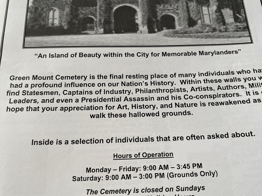 Greenmount Cemetery-巴尔的摩必去景点