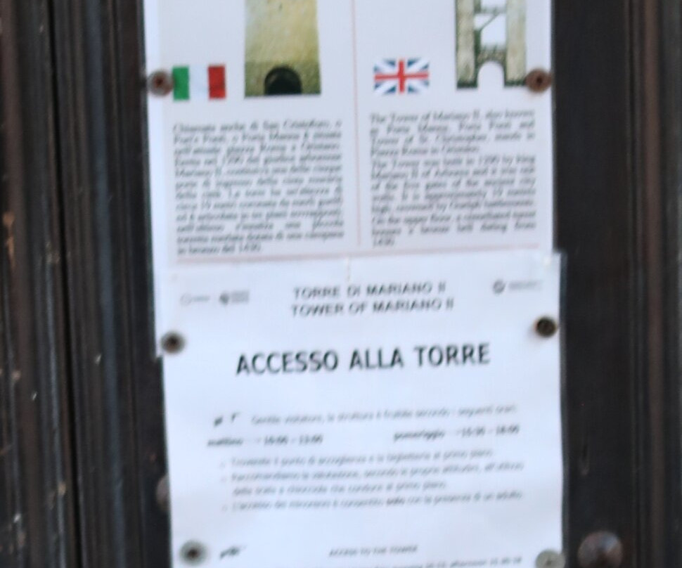 Torre di Mariano II-奥里斯塔诺省必去景点