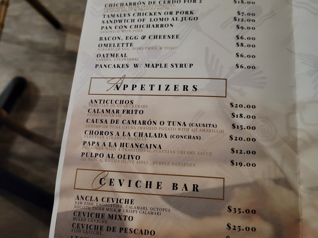 Ancla Peruvian Cuisine