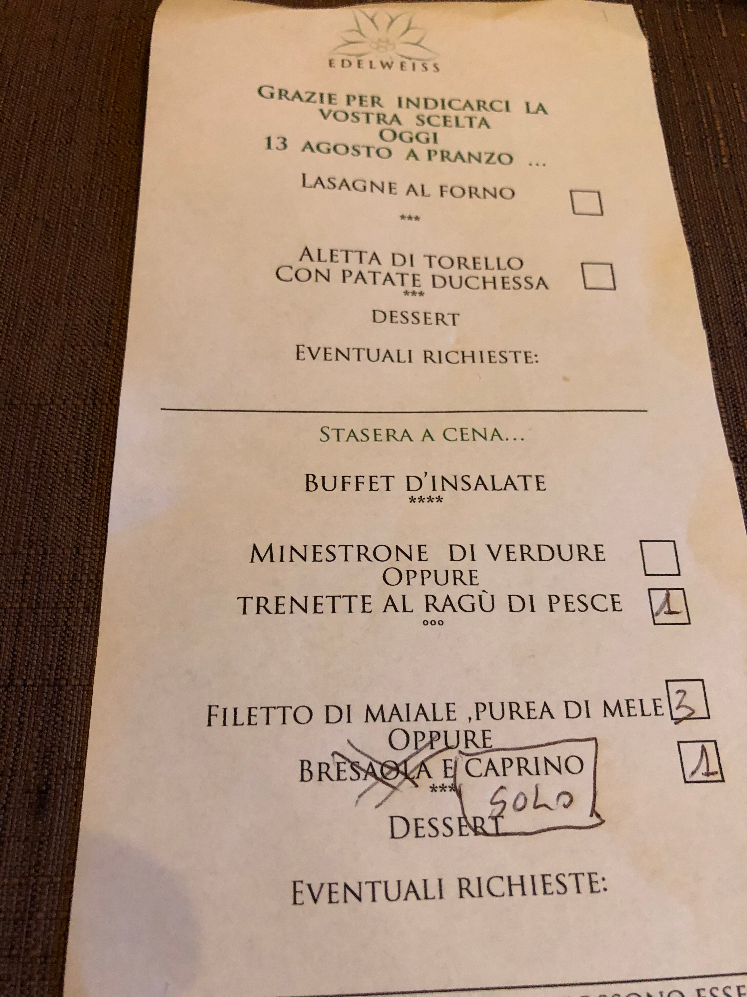 Albergo Edelweiss-餐饮