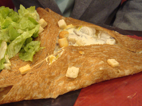 La crepe dans le bec