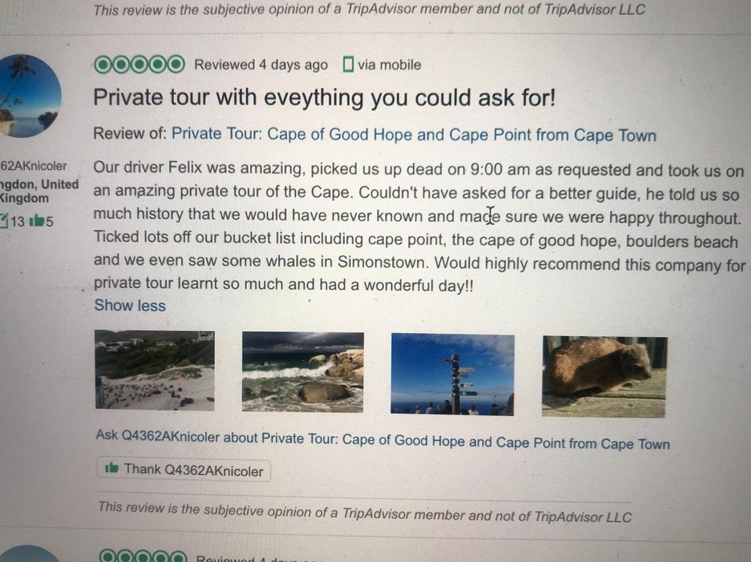 Batende Safari and Tours-开普敦中心区必去景点