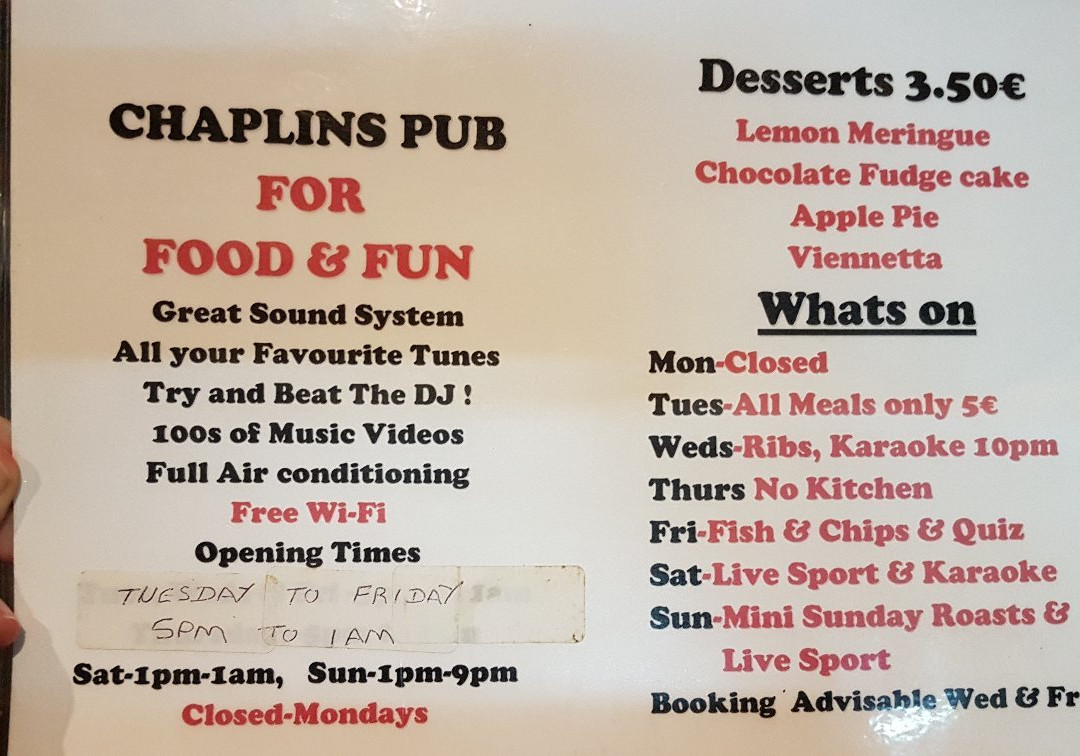 Chaplin's Pub-滨海罗克塔斯必去景点