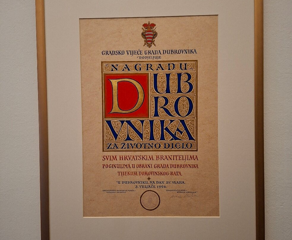 Memorial Room of the Defenders of Dubrovnik-杜布罗夫尼克必去景点