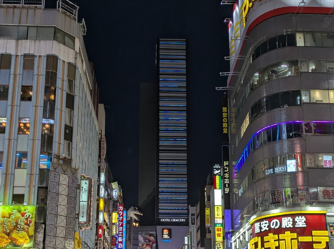 新宿哥斯拉等比头雕-Kabukicho必去景点