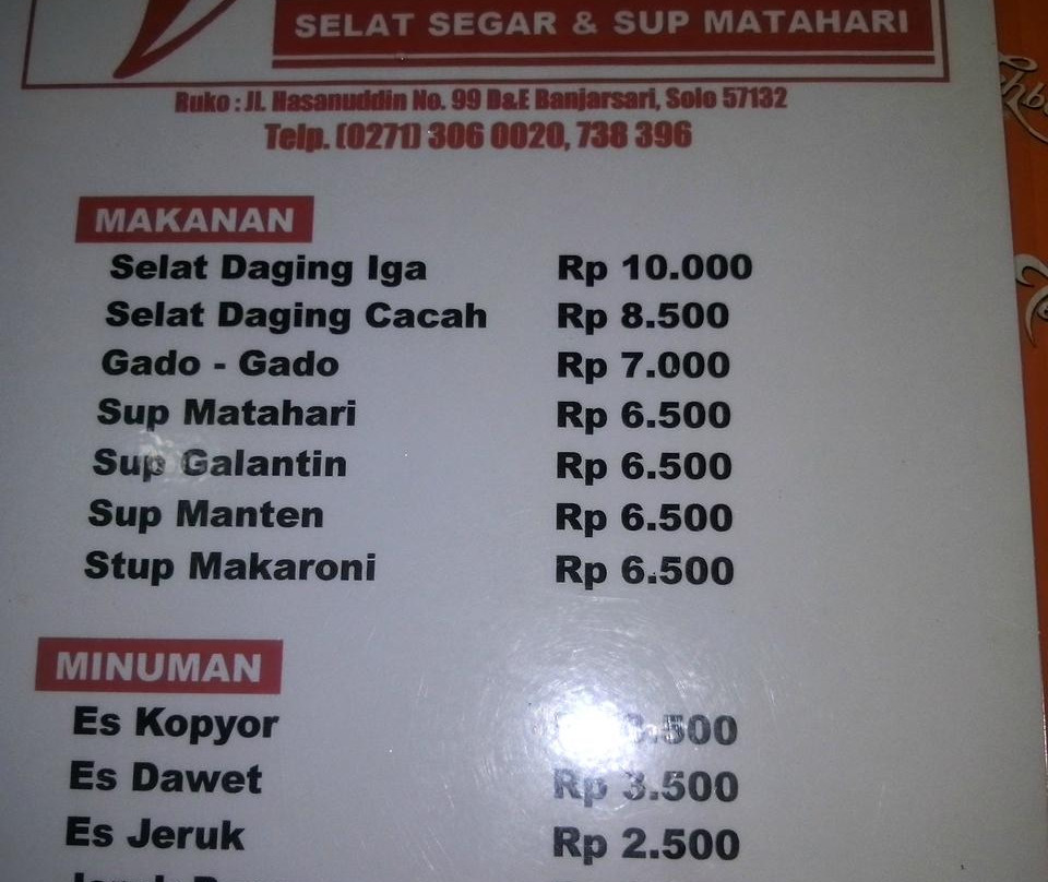 VIEN'S Selat Segar & Sup Matahari