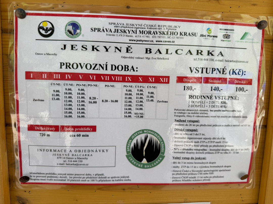 Cave Balcarka-Ostrov u Macochy必去景点