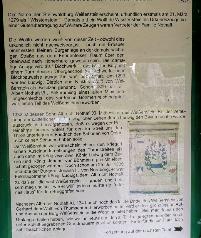 Ruine Weissenstein-Waldershof必去景点