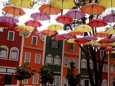 Rua dos Guardas-chuva Coloridos-Holambra必去景点