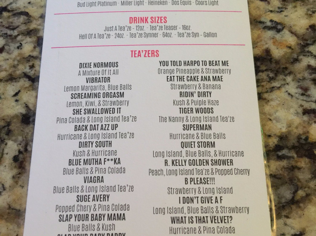 Tea'Ze Daiquiris to Go