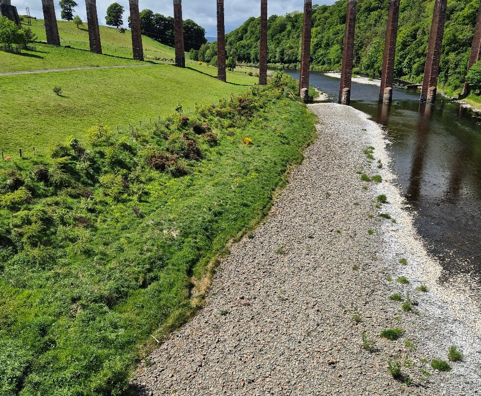 The Leaderfoot Viaduct, also known as the Drygrange Viaduct-Melrose必去景点