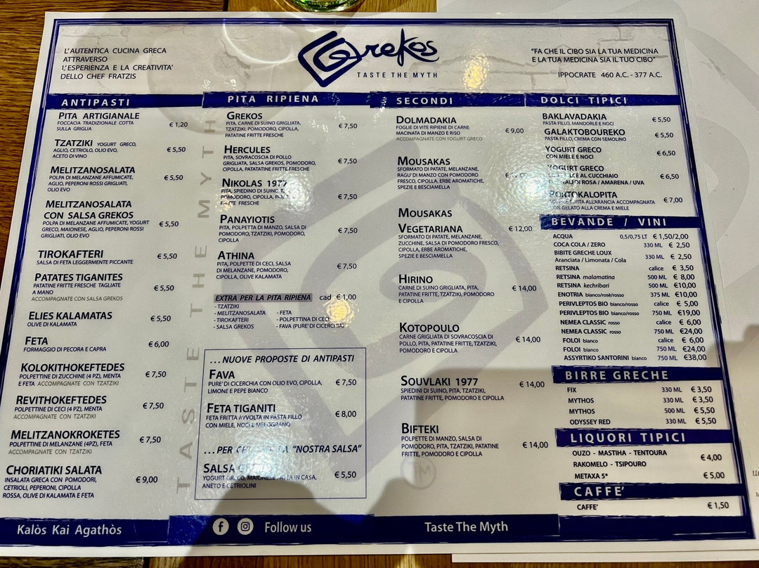 Ristorante Grekos Taste the Myth