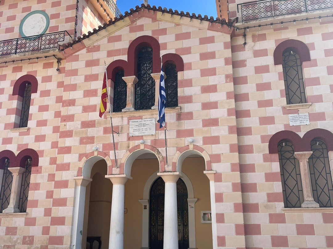 Chocolate Box Pink And White Chequered Church-Katastari必去景点