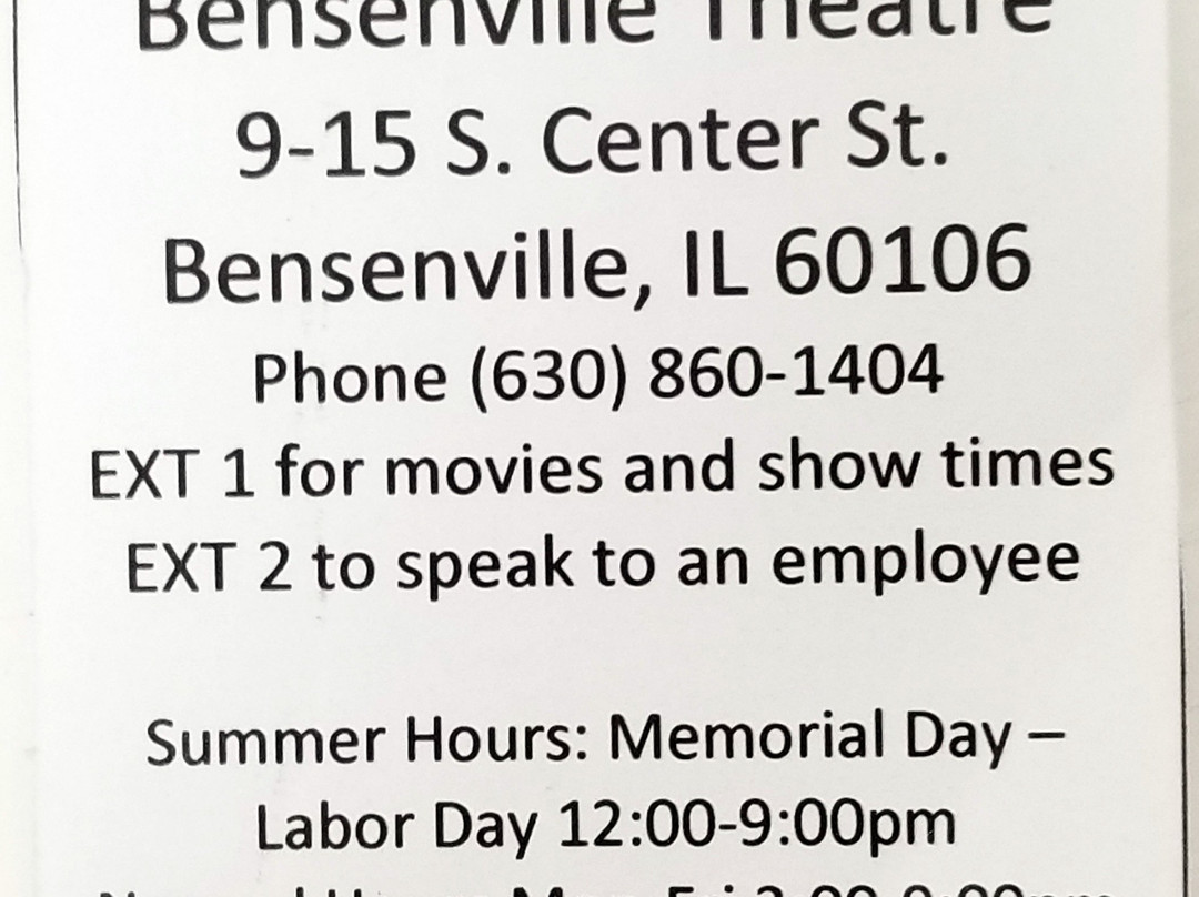 Bensenville Theatre-Bensenville必去景点
