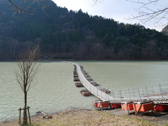 Tozura Pontoon Bridge-奥多摩町必去景点