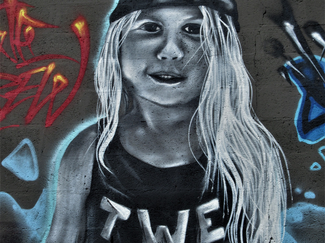 Fresque "Skateboardeuse"-欧贝维利耶必去景点