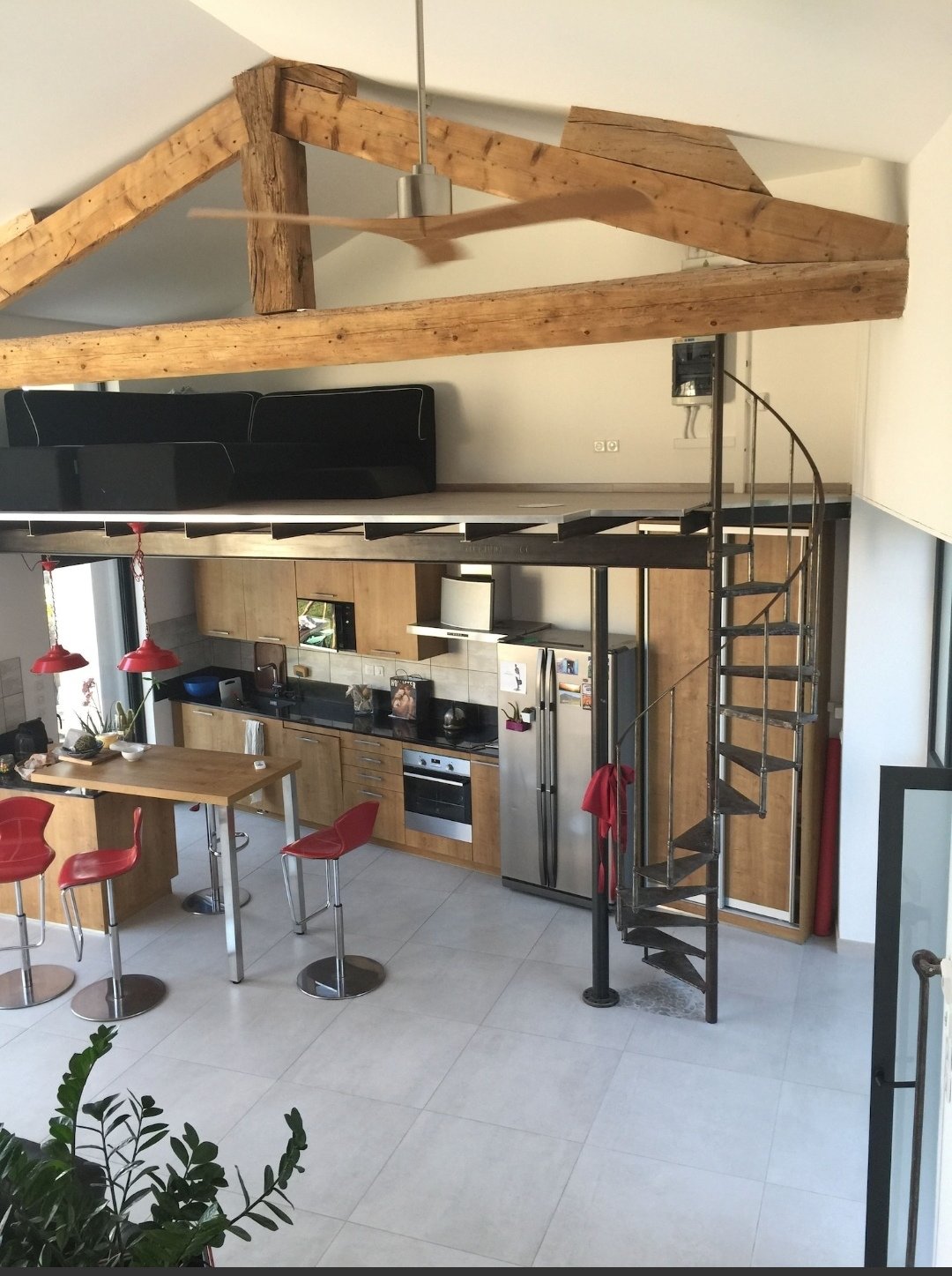 Chambre Moderne dans Loft-餐饮