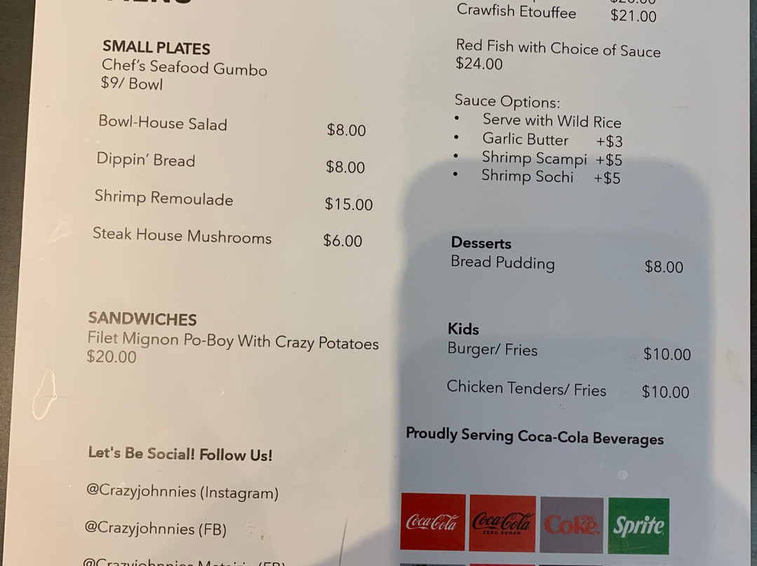 Crazy Johnnie's Steak House