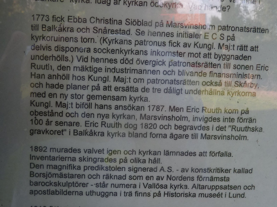 Balkakra Kyrkoruin-于斯塔德必去景点