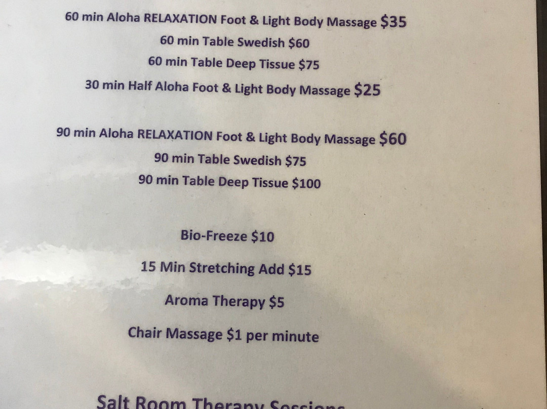 Aloha Foot Spa & Salt Room-Margate必去景点