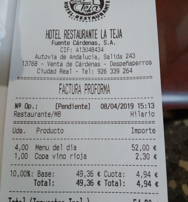 Hotel Restaurante La Teja主图