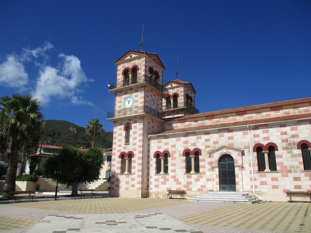Chocolate Box Pink And White Chequered Church-Katastari必去景点