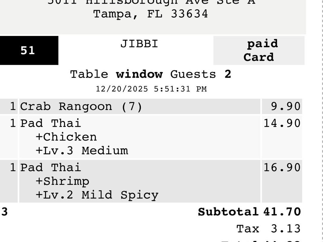 Royal Thai Resturant In Tampa