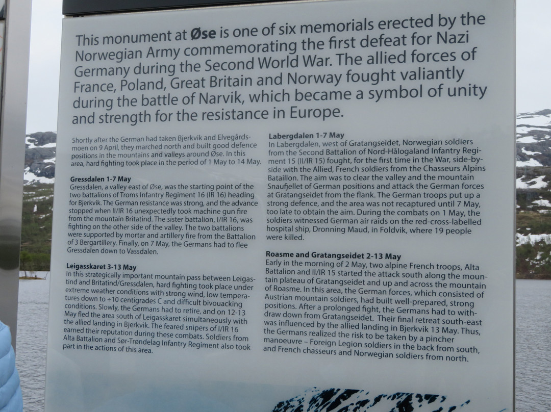 Øse Monument Of War Narvik 1940景点图片