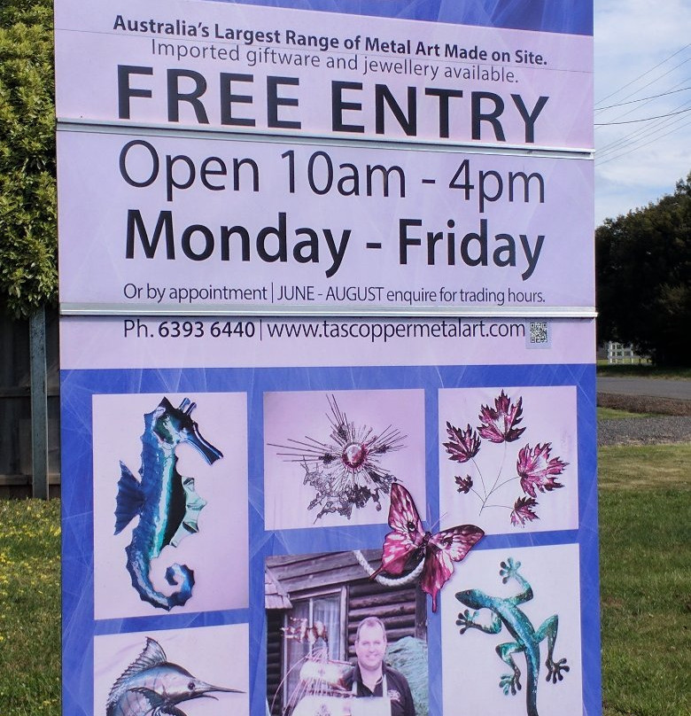 Tasmanian Copper & Metal Art Gallery-Carrick必去景点