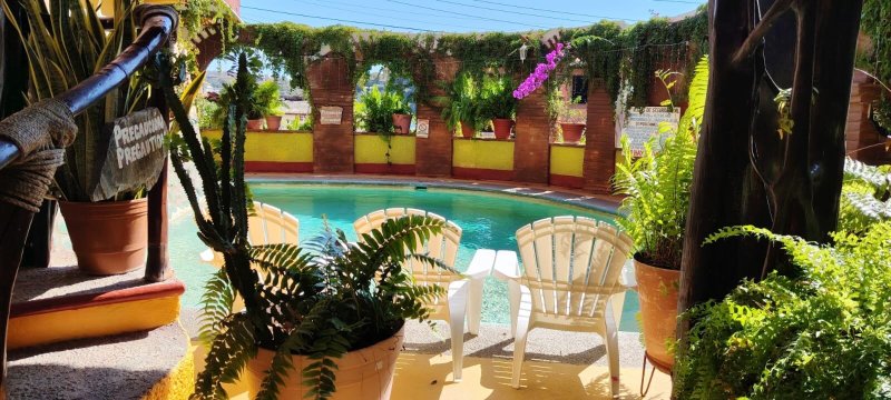 La Cabaña de Puerto Angel-泳池