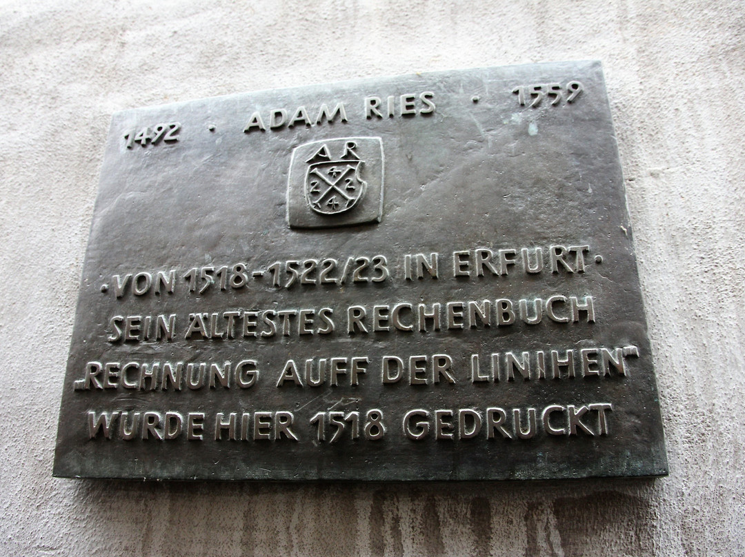 Denkmal Adam Ries-爱尔福特必去景点