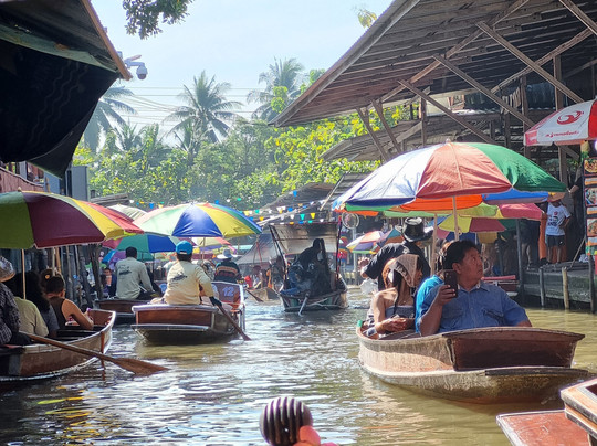 赛寺院水上集市-曼谷必去景点