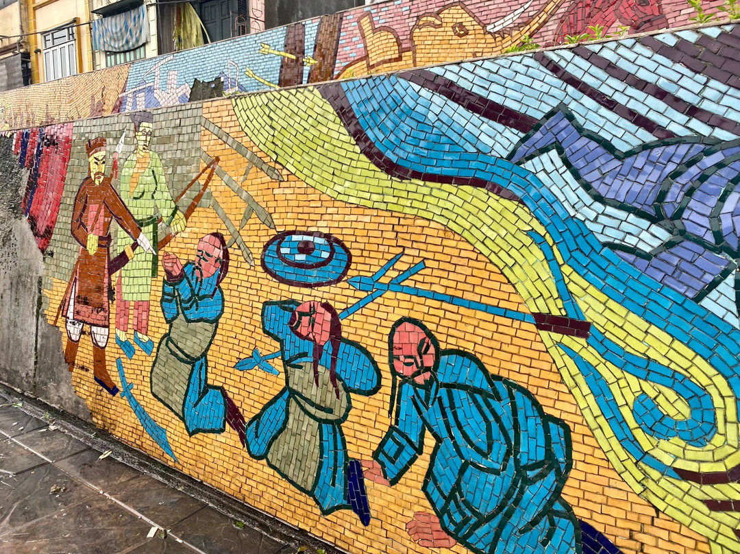 Hanoi Ceramic Mosaic Mural-河内必去景点