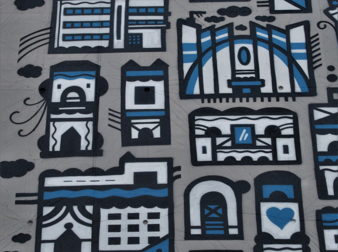 Fresque "Carte postale de la ville"-阿尔福维尔必去景点