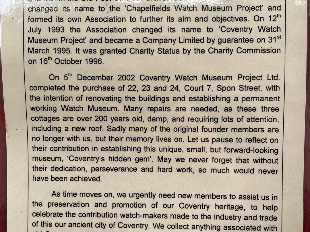 Coventry Watch Museum Project Limited景点图片