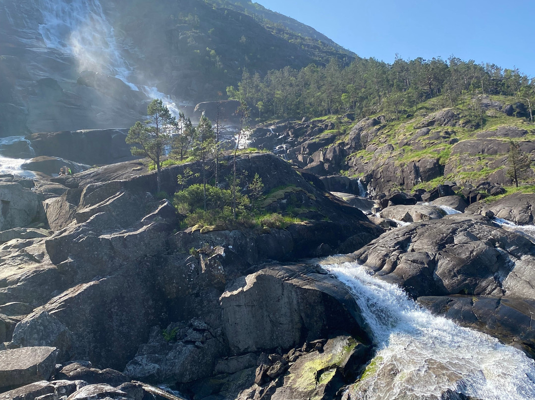 Langfoss Waterfall-Fjaera必去景点