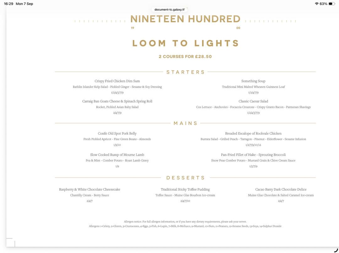 The Nineteen Hundred Restaurant & Café Bar