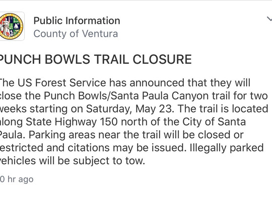 Santa Paula Canyon Falls  / Punch Bowls-Santa Paula必去景点