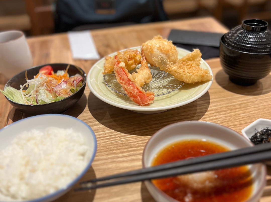 Tempura Kushi to Mabushimeshi Hageten