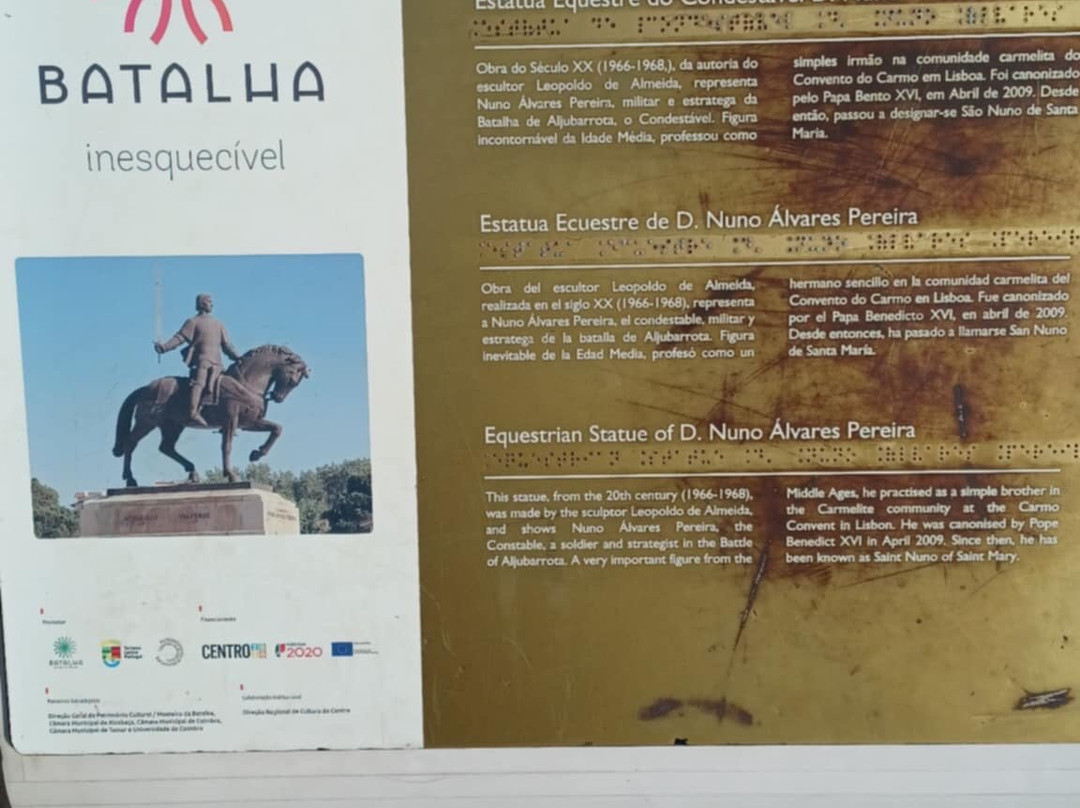 Estatua Equestre do Condestavel D.Nuno Alvarez Pereira-Batalha必去景点