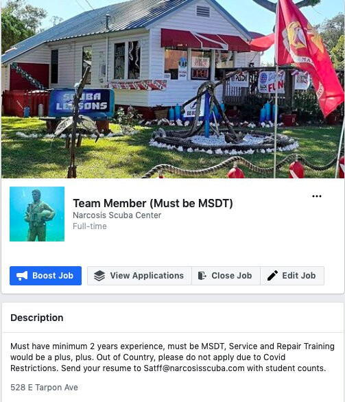 Narcosis Scuba Center-塔彭斯普林斯必去景点