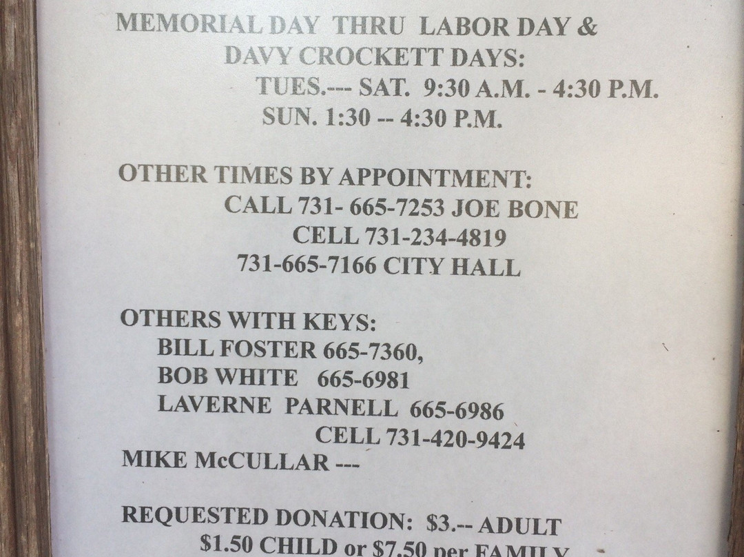 Davy Crockett Cabin and Museum-Rutherford必去景点