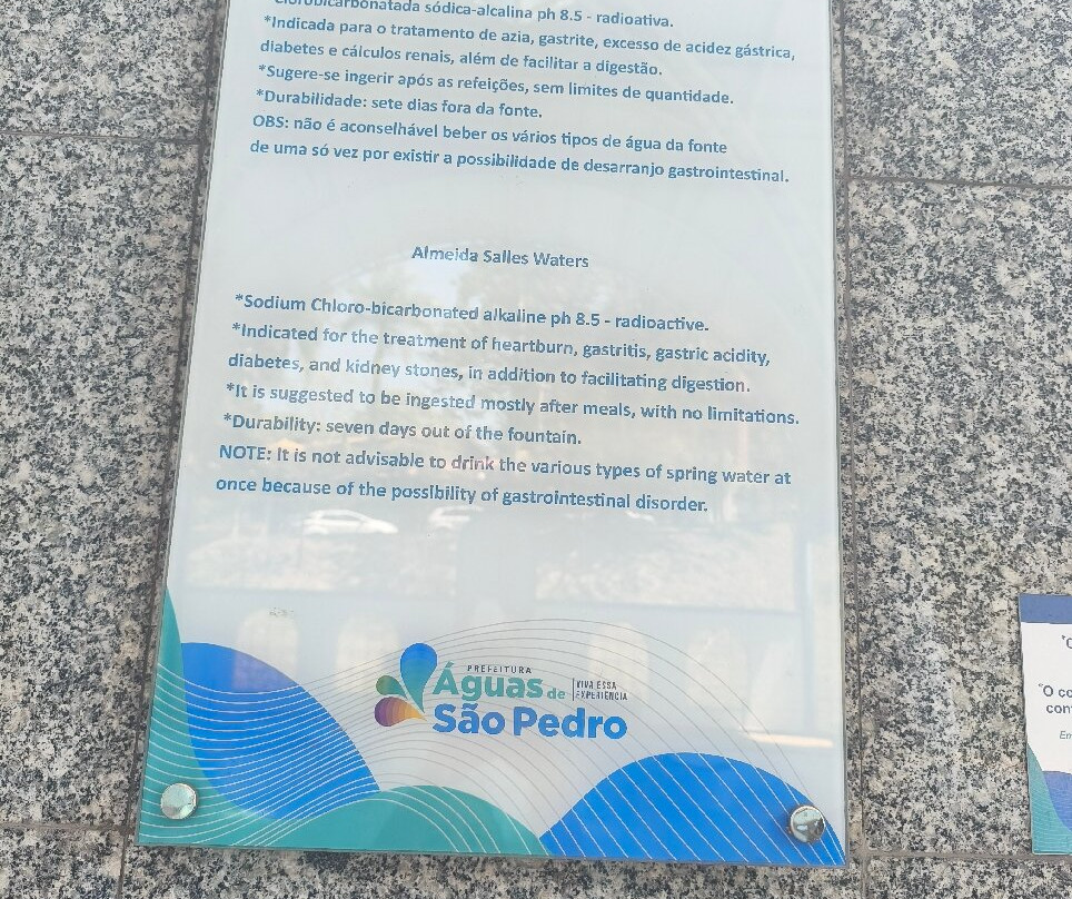 Fontanário Municipal-Aguas de Sao Pedro必去景点