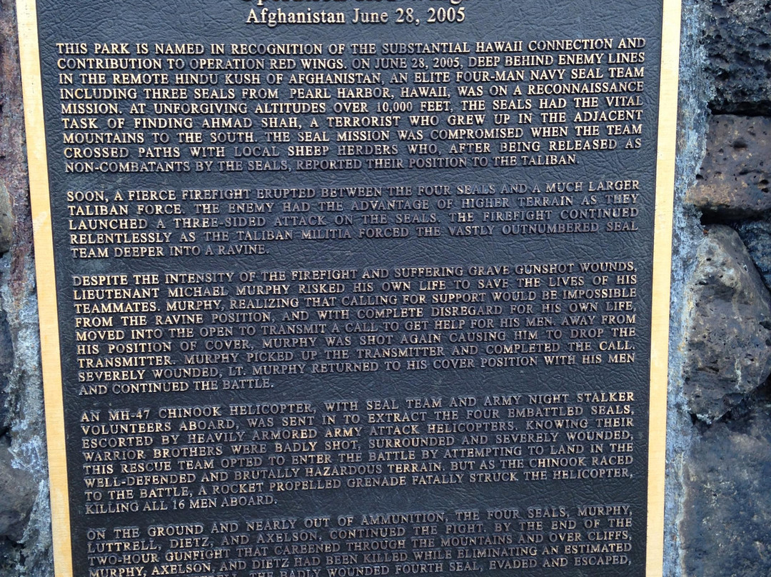 Operation Red Wings Medal of Honor Park-火奴鲁鲁必去景点