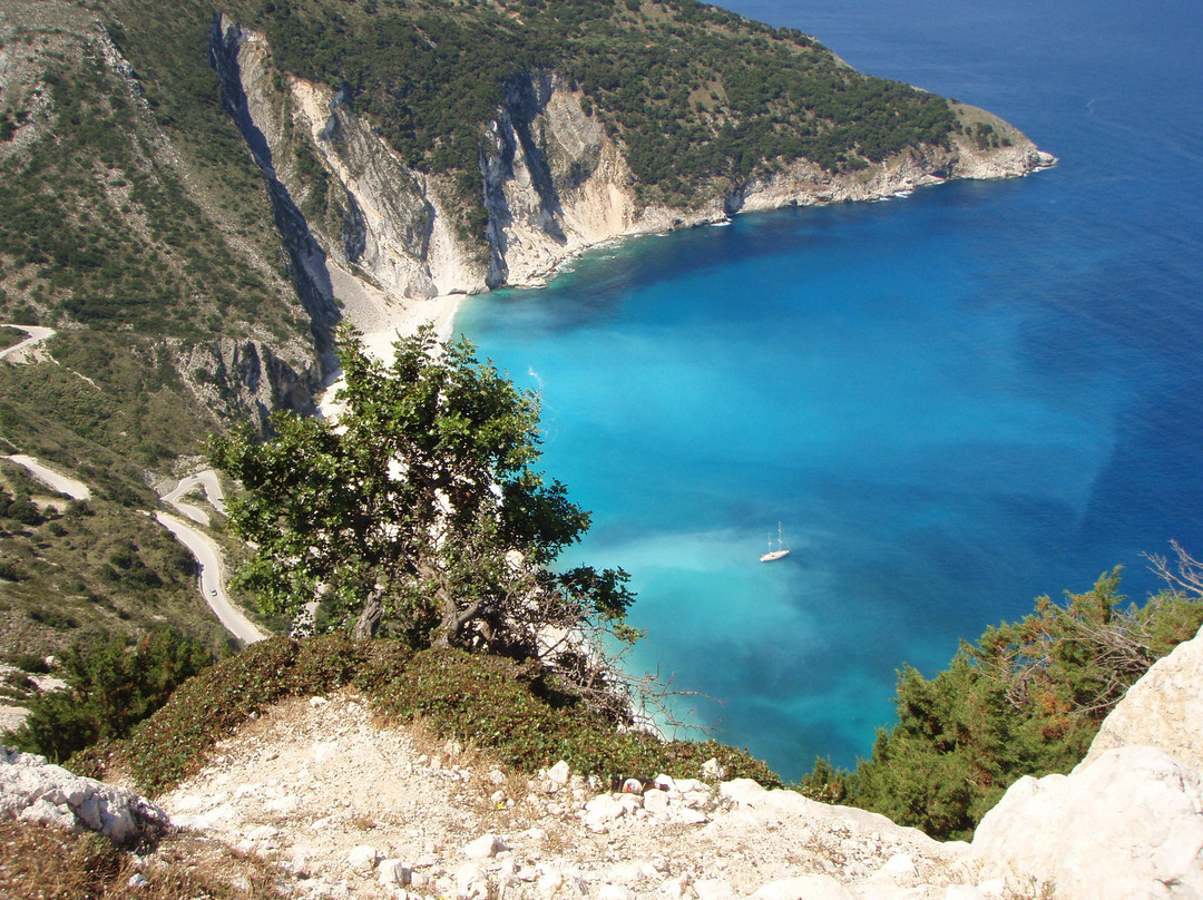 Myrtos Beach-凯法利尼亚岛必去景点