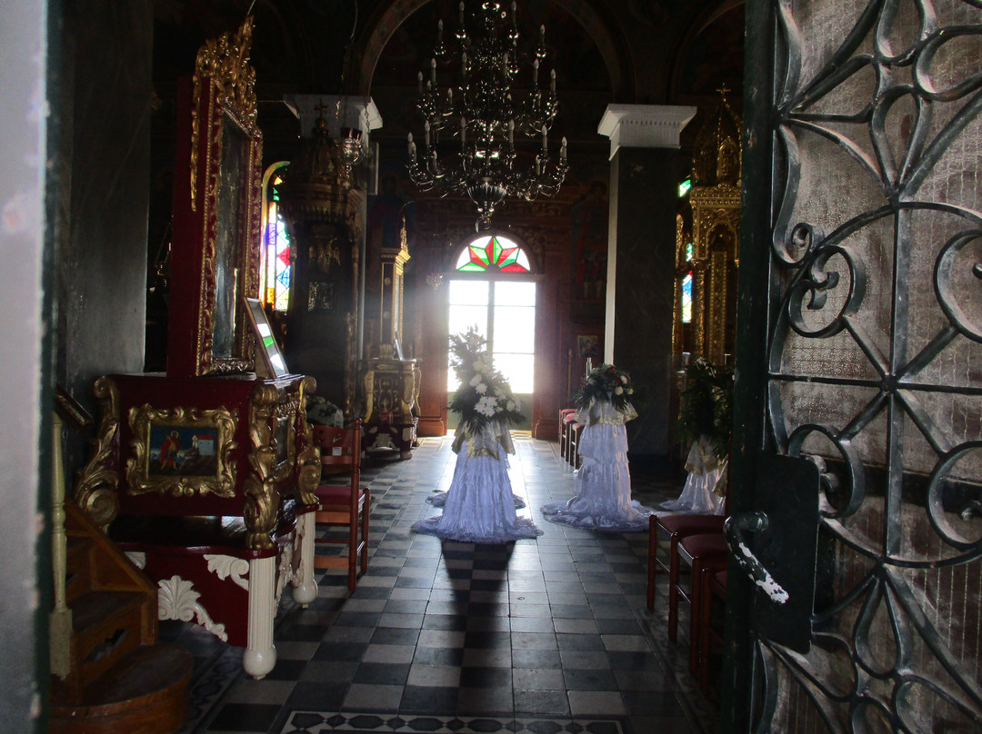 Chocolate Box Pink And White Chequered Church-Katastari必去景点