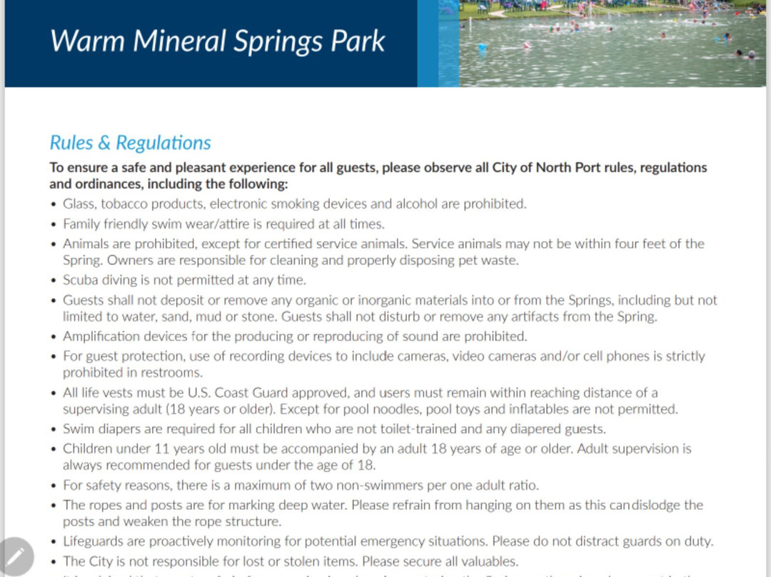 Warm Mineral Springs-North Port必去景点