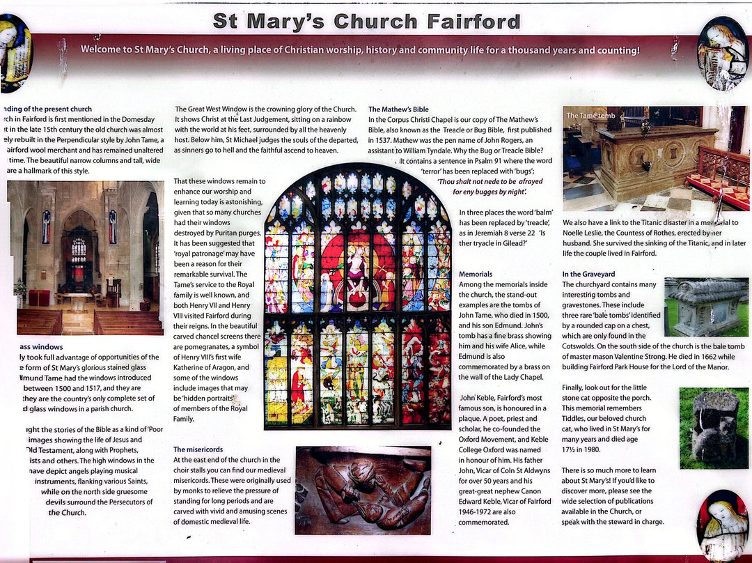 St. Mary's Church-Fairford必去景点